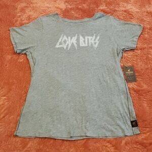 Trunk Ltd. Def Leppard Love Bites NWT sz M soft lightweight gray band tee
